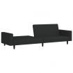 2-Seater Sofa Bed Black Velvet