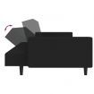 2-Seater Sofa Bed Black Velvet