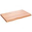 Wall Shelf Light Brown 80x50x(2-6) cm Treated Solid Wood Oak