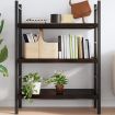 Wall Shelf Dark Brown 100x60x(2-6) cm Treated Solid Wood Oak