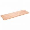 Wall Shelf Light Brown 180x60x(2-4) cm Treated Solid Wood Oak