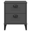 Bedside Cabinet VIKEN Anthracite Grey Engineered Wood