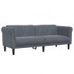 Sofa 3-Seater Dark Grey Velvet