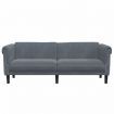 Sofa 3-Seater Dark Grey Velvet