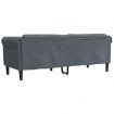 Sofa 3-Seater Dark Grey Velvet