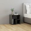 Bed Cabinets 2 pcs High Gloss Grey 40x30x40 cm Engineered Wood