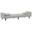 2 Piece Sofa Set with Pillows Light Grey Velvet