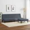 2 Piece Sofa Set Dark Grey Velvet