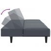 2 Piece Sofa Set Dark Grey Velvet