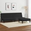 2 Piece Sofa Set Black Velvet