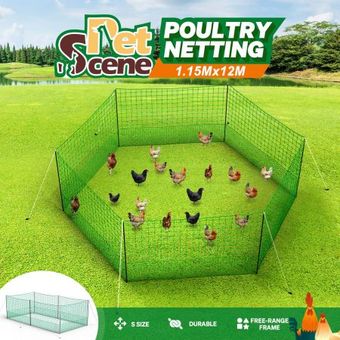 Chicken Coop Run Pen Cage Hen Chook House Fence Enclosure Poultry Mesh ...