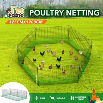 Chicken Coop Run Pen Cage Hen Chook House Fence Enclosure Poultry Mesh ...