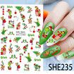 Nail Art Stickers Christmas Grinch Cartoon Adhesive Decals DIY Manicure Festive 6 Sheets