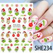 Nail Art Stickers Christmas Grinch Cartoon Adhesive Decals DIY Manicure Festive 6 Sheets
