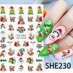 Nail Art Stickers Christmas Grinch Cartoon Adhesive Decals DIY Manicure Festive 6 Sheets
