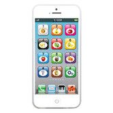 Toy Learning Play Cell Phone with 8 Functions and Dazzling Lights Interactive Toy for Boys Girls Age 3 4 5, White