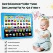 Kids Tablet Learning Pad Toddler Tablet with ABC Word Song Music Number Electronic Interactive Toy for Educational Preschool Boys and Girls 3 4 5 Years Old, Blue