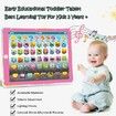 Kids Tablet Learning Pad Toddler Tablet with ABC Word Song Music Number Electronic Interactive Toy for Educational Preschool Boys and Girls 3 4 5 Years Old, Pink