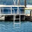 3-Step Boat Dock Pool Ladder Removable Aluminium Stairs Pontoon Deck Boarding Steps 227kg Load Inground Swim Pools Safety Handrail Non Slip