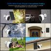 Wireless Security Camera*4 Home CCTV House Indoor Outdoor WiFi Surveillance System Waterproof with Solar Panel Battery