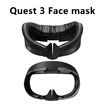 Face Cover Pad Facial Interface Compatible with Meta and Oculus Quest 3 Accessories, with Soft PU Face Cushion Pad Replacement for Quest 3 and Breathable Ice Silk Cotton, Air Circulation Design