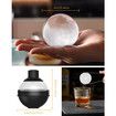 Set of 4 Large Round Ice Ball Maker Mold Silicone for Whiskey with 2 in 1 Funnel Lid, 2.4 Inch Big Sphere Ice Mold for Cocktails Bourbon