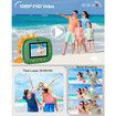 2.4K Green Kids Instant Print Camera with 32GB Card and Print Paper Fun DIY Gift for Kids Ideal Birthday Gift