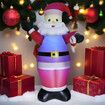 2m Inflatable Santa Claus LED Christmas Decoration Outdoor Lawn Props For Patio