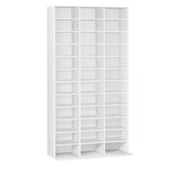 DVD CD Shelf Media Storage Cabinet Bookshelf Display Movie Music Video ...