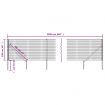 Wire Mesh Fence with Spike Anchors Green 1x25 m