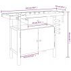 Workbench with Drawer and Vices 124x52x83 cm Solid Wood Acacia