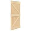 Sliding Door with Hardware Set 80x210 cm Solid Pine Wood