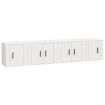 4 Piece TV Cabinet Set White Engineered Wood