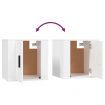 4 Piece TV Cabinet Set White Engineered Wood