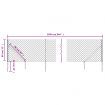 Chain Link Fence with Spike Anchors Green 0.8x25 m