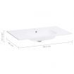 Built-in Wash Basin 805x460x105 mm SMC White