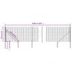 Wire Mesh Fence with Spike Anchors Anthracite 1x25 m