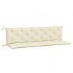 Garden Bench Cushions 2 pcs Cream White 180x50x7 cm Oxford Fabric