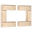 TV Cabinets 6 pcs Solid Wood Pine