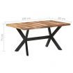 Dining Table 160x80x75 cm Solid Wood with Honey Finish