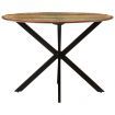 Dining Table Ø110x78 cm Solid Wood Reclaimed and Steel