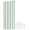 Chain Link Fence with Spike Anchors Green 1.6x10 m