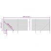 Chain Link Fence with Spike Anchors Green 1.6x10 m