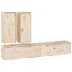 TV Cabinets 4 pcs Solid Wood Pine