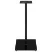 Speaker Stands 2 pcs Black Tempered Glass 1 Pillar Design