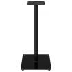 Speaker Stands 2 pcs Black Tempered Glass 1 Pillar Design