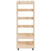 Log Holder with Wheels 40x49x110 cm Solid Wood Pine