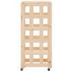 Log Holder with Wheels 40x49x110 cm Solid Wood Pine