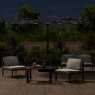 Double-Head Parasol with LEDs Black 316x240 cm