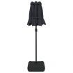 Double-Head Parasol with LEDs Black 316x240 cm